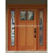 Красного дерева деревянные двери дизайн с 2 сторона ЛИТС
